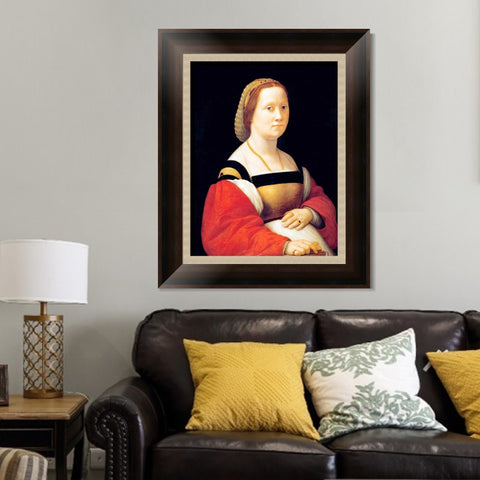 INVIN ART Framed Canvas Art Giclee Print La Gravida by Raphael/Raffaello Sanzio Wall Art Living Room Home Office Decorations