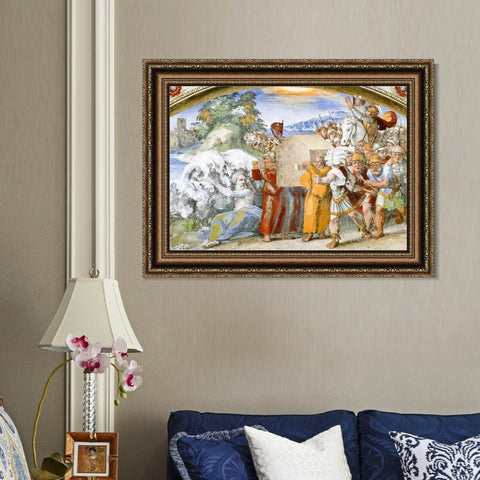 INVIN ART Framed Canvas Art Giclee Print Series#128 by Raphael/Raffaello Sanzio Wall Art Living Room Home Office Decorations