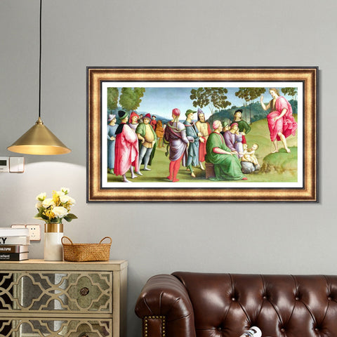 INVIN ART Framed Canvas Art Giclee Print Series#133 by Raphael/Raffaello Sanzio Wall Art Living Room Home Office Decorations