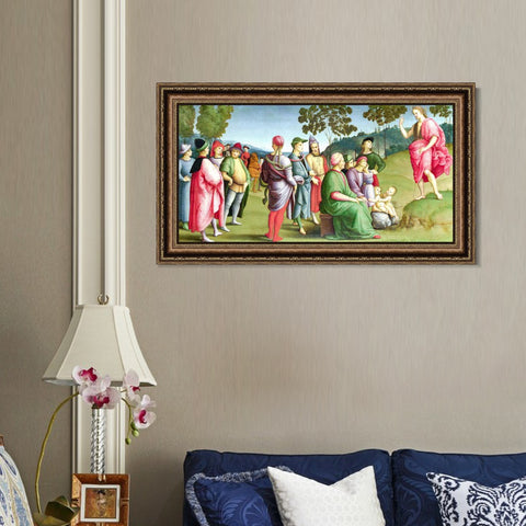 INVIN ART Framed Canvas Art Giclee Print Series#133 by Raphael/Raffaello Sanzio Wall Art Living Room Home Office Decorations