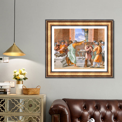 INVIN ART Framed Canvas Art Giclee Print Series#134 by Raphael/Raffaello Sanzio Wall Art Living Room Home Office Decorations
