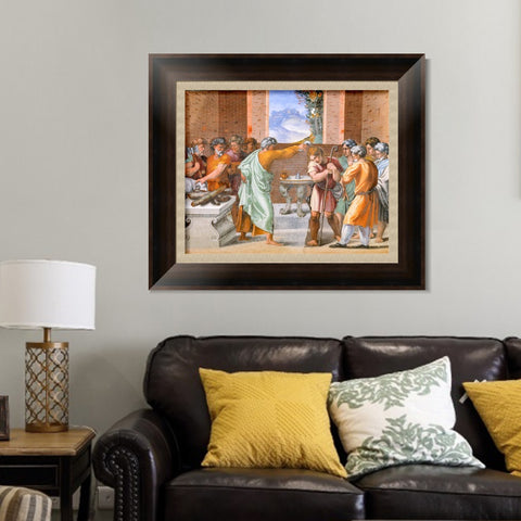 INVIN ART Framed Canvas Art Giclee Print Series#134 by Raphael/Raffaello Sanzio Wall Art Living Room Home Office Decorations