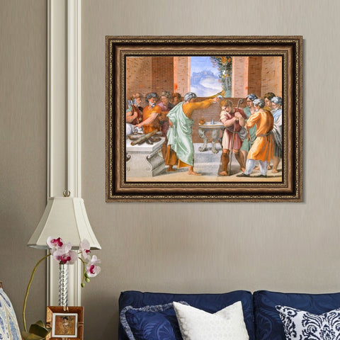 INVIN ART Framed Canvas Art Giclee Print Series#134 by Raphael/Raffaello Sanzio Wall Art Living Room Home Office Decorations