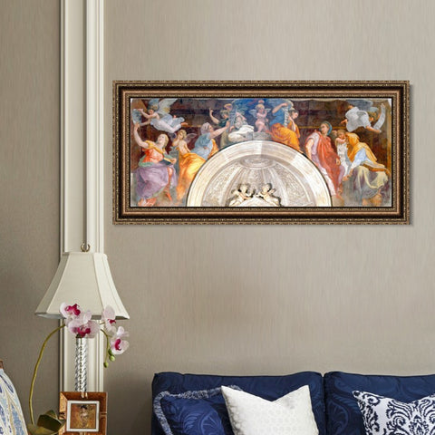 INVIN ART Framed Canvas Art Giclee Print Series#135 by Raphael/Raffaello Sanzio Wall Art Living Room Home Office Decorations
