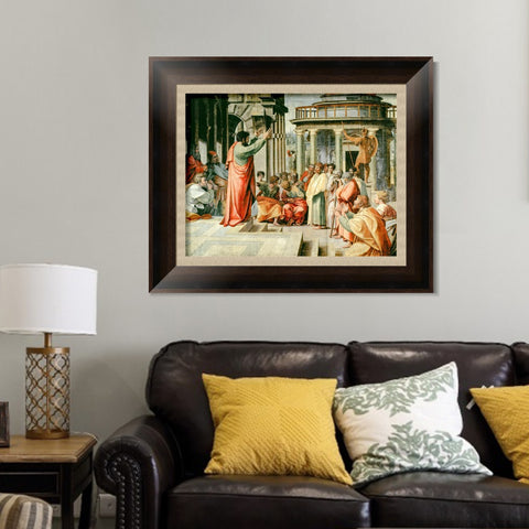 INVIN ART Framed Canvas Art Giclee Print Series#137 by Raphael/Raffaello Sanzio Wall Art Living Room Home Office Decorations