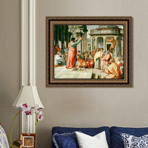 INVIN ART Framed Canvas Art Giclee Print Series#137 by Raphael/Raffaello Sanzio Wall Art Living Room Home Office Decorations