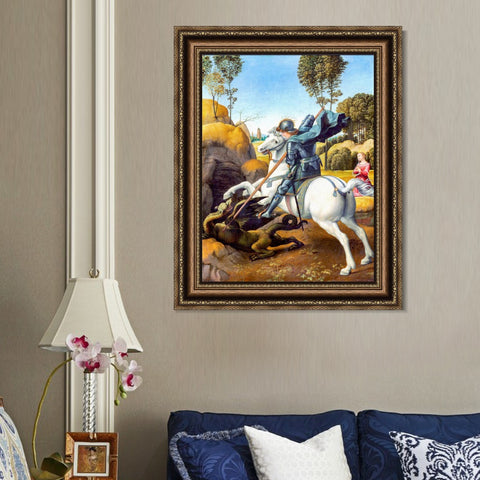 INVIN ART Framed Canvas Art Giclee Print Series#138 by Raphael/Raffaello Sanzio Wall Art Living Room Home Office Decorations