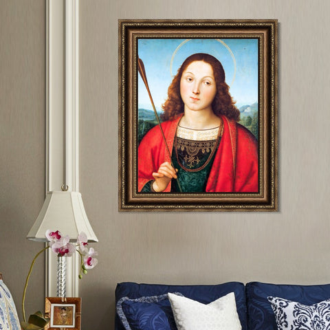 INVIN ART Framed Canvas Art Giclee Print Series#139 by Raphael/Raffaello Sanzio Wall Art Living Room Home Office Decorations