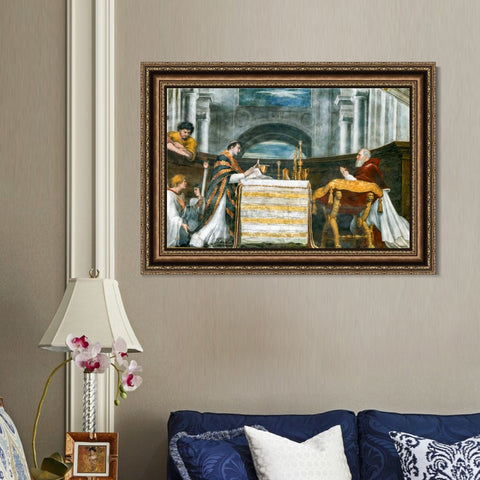 INVIN ART Framed Canvas Art Giclee Print Series#143 by Raphael/Raffaello Sanzio Wall Art Living Room Home Office Decorations