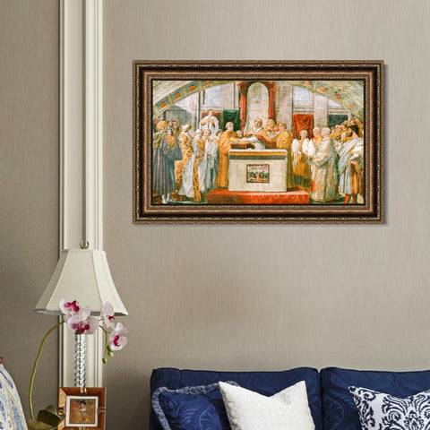 INVIN ART Framed Canvas Art Giclee Print Series#144 by Raphael/Raffaello Sanzio Wall Art Living Room Home Office Decorations