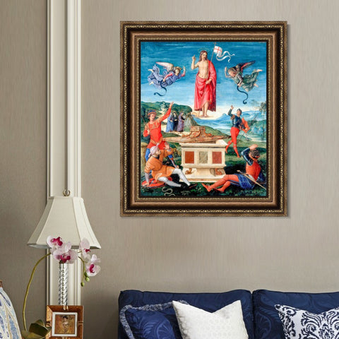 INVIN ART Framed Canvas Art Giclee Print Series#145 by Raphael/Raffaello Sanzio Wall Art Living Room Home Office Decorations