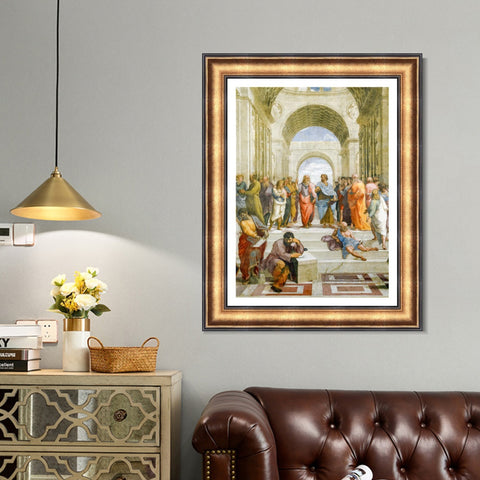 INVIN ART Framed Canvas Art Giclee Print Series#146 by Raphael/Raffaello Sanzio Wall Art Living Room Home Office Decorations