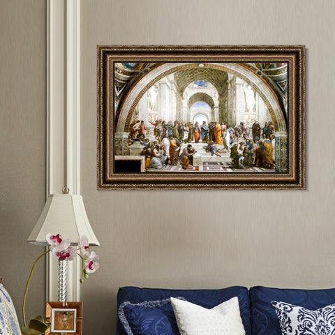 INVIN ART Framed Canvas Art Giclee Print Series#147 by Raphael/Raffaello Sanzio Wall Art Living Room Home Office Decorations