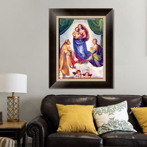 INVIN ART Framed Canvas Art Giclee Print Series#148 by Raphael/Raffaello Sanzio Wall Art Living Room Home Office Decorations