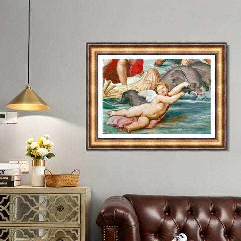 INVIN ART Framed Canvas Art Giclee Print Series#150 by Raphael/Raffaello Sanzio Wall Art Living Room Home Office Decorations