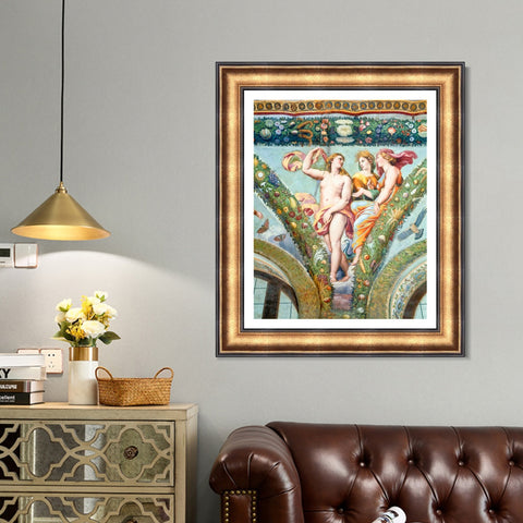 INVIN ART Framed Canvas Art Giclee Print Series#151 by Raphael/Raffaello Sanzio Wall Art Living Room Home Office Decorations