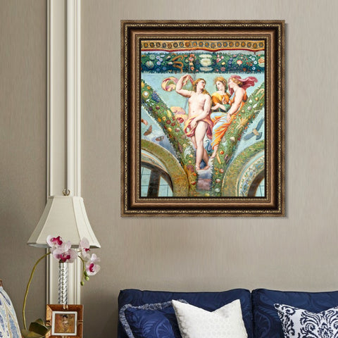 INVIN ART Framed Canvas Art Giclee Print Series#151 by Raphael/Raffaello Sanzio Wall Art Living Room Home Office Decorations