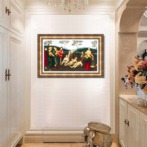 INVIN ART Framed Canvas Art Giclee Print Series#152 by Raphael/Raffaello Sanzio Wall Art Living Room Home Office Decorations