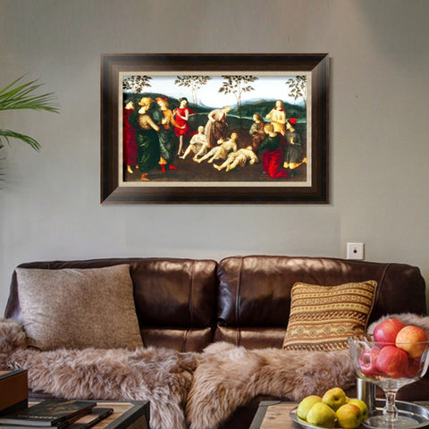 INVIN ART Framed Canvas Art Giclee Print Series#152 by Raphael/Raffaello Sanzio Wall Art Living Room Home Office Decorations