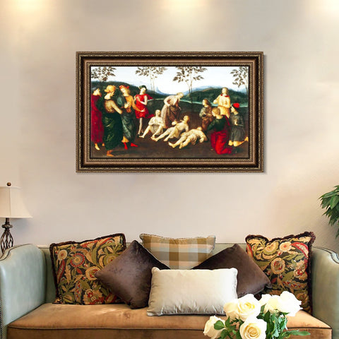 INVIN ART Framed Canvas Art Giclee Print Series#152 by Raphael/Raffaello Sanzio Wall Art Living Room Home Office Decorations
