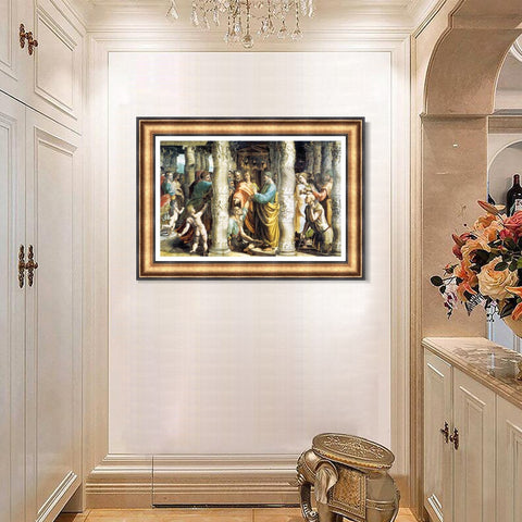 INVIN ART Framed Canvas Art Giclee Print Series#154 by Raphael/Raffaello Sanzio Wall Art Living Room Home Office Decorations