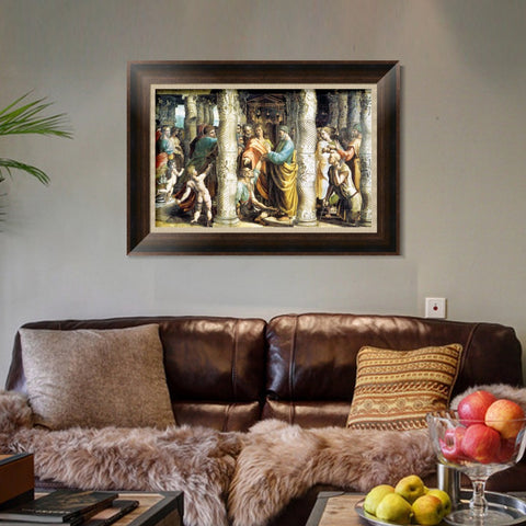 INVIN ART Framed Canvas Art Giclee Print Series#154 by Raphael/Raffaello Sanzio Wall Art Living Room Home Office Decorations