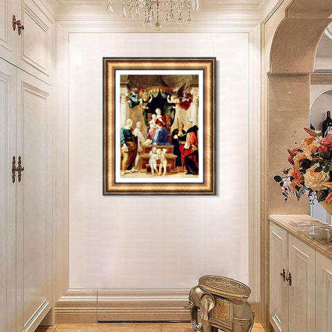 INVIN ART Framed Canvas Art Giclee Print Series#158 by Raphael/Raffaello Sanzio Wall Art Living Room Home Office Decorations