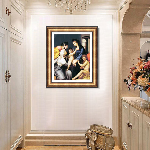 INVIN ART Framed Canvas Art Giclee Print Series#159 by Raphael/Raffaello Sanzio Wall Art Living Room Home Office Decorations