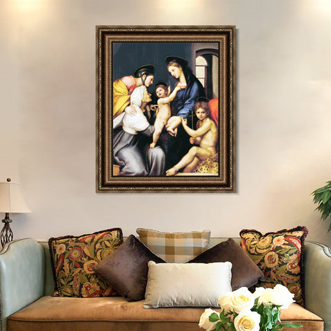 INVIN ART Framed Canvas Art Giclee Print Series#159 by Raphael/Raffaello Sanzio Wall Art Living Room Home Office Decorations