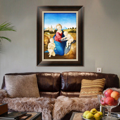 INVIN ART Framed Canvas Art Giclee Print Series#160 by Raphael/Raffaello Sanzio Wall Art Living Room Home Office Decorations