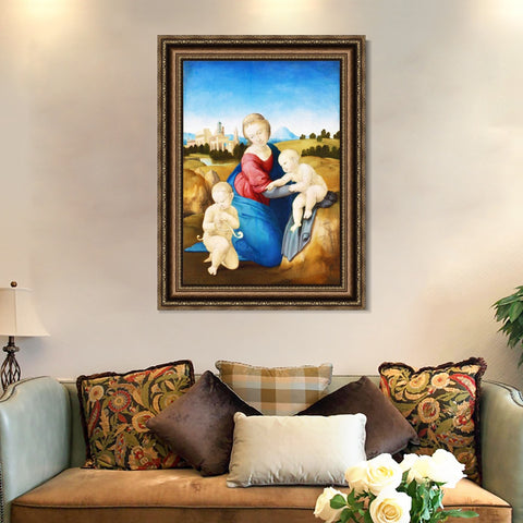 INVIN ART Framed Canvas Art Giclee Print Series#160 by Raphael/Raffaello Sanzio Wall Art Living Room Home Office Decorations