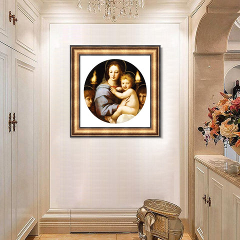 INVIN ART Framed Canvas Art Giclee Print Series#162 by Raphael/Raffaello Sanzio Wall Art Living Room Home Office Decorations