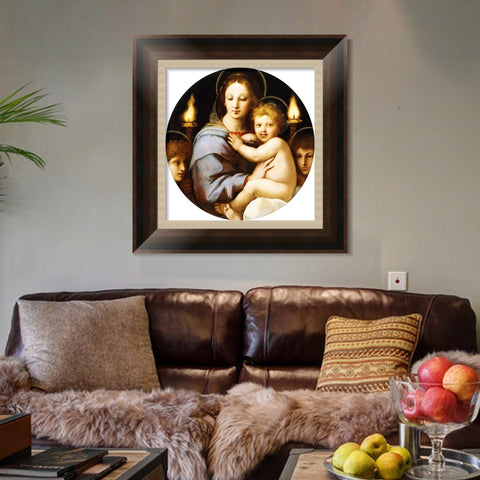 INVIN ART Framed Canvas Art Giclee Print Series#162 by Raphael/Raffaello Sanzio Wall Art Living Room Home Office Decorations