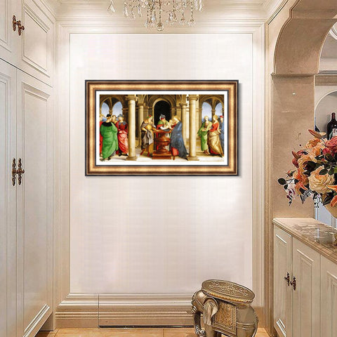 INVIN ART Framed Canvas Art Giclee Print Series#168 by Raphael/Raffaello Sanzio Wall Art Living Room Home Office Decorations