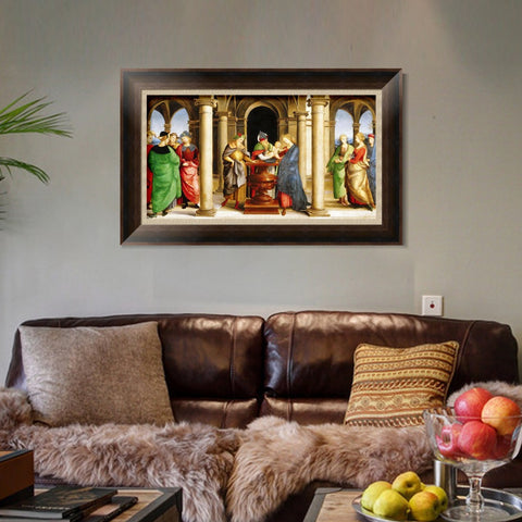 INVIN ART Framed Canvas Art Giclee Print Series#168 by Raphael/Raffaello Sanzio Wall Art Living Room Home Office Decorations