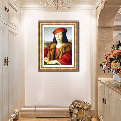 INVIN ART Framed Canvas Art Giclee Print Series#170 by Raphael/Raffaello Sanzio Wall Art Living Room Home Office Decorations