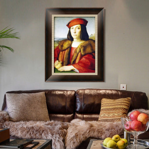 INVIN ART Framed Canvas Art Giclee Print Series#170 by Raphael/Raffaello Sanzio Wall Art Living Room Home Office Decorations