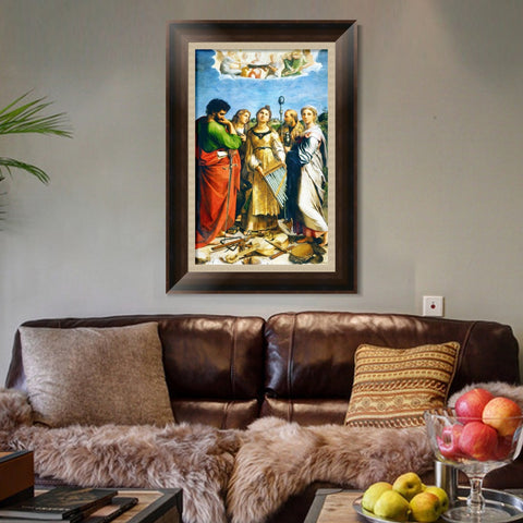 INVIN ART Framed Canvas Art Giclee Print Series#172 by Raphael/Raffaello Sanzio Wall Art Living Room Home Office Decorations