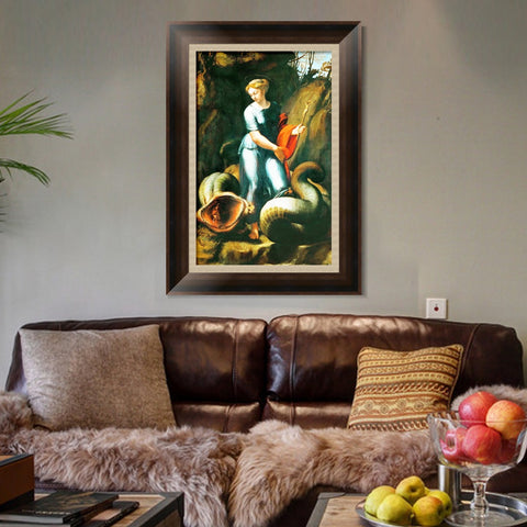 INVIN ART Framed Canvas Art Giclee Print Series#175 by Raphael/Raffaello Sanzio Wall Art Living Room Home Office Decorations