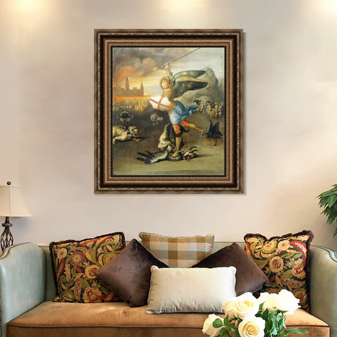 INVIN ART Framed Canvas Art Giclee Print Series#176 by Raphael/Raffaello Sanzio Wall Art Living Room Home Office Decorations