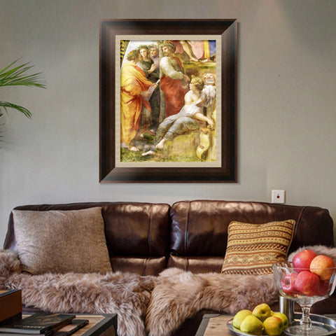 INVIN ART Framed Canvas Art Giclee Print Series#184 by Raphael/Raffaello Sanzio Wall Art Living Room Home Office Decorations