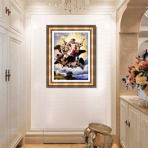 INVIN ART Framed Canvas Art Giclee Print Series#185 by Raphael/Raffaello Sanzio Wall Art Living Room Home Office Decorations