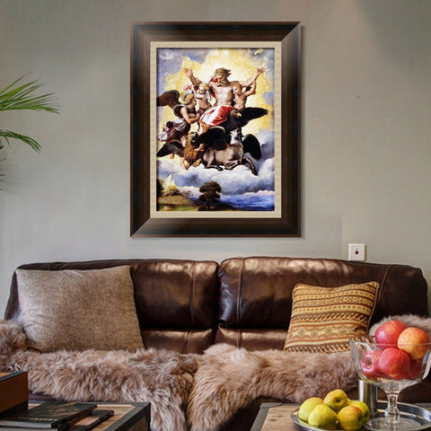 INVIN ART Framed Canvas Art Giclee Print Series#185 by Raphael/Raffaello Sanzio Wall Art Living Room Home Office Decorations