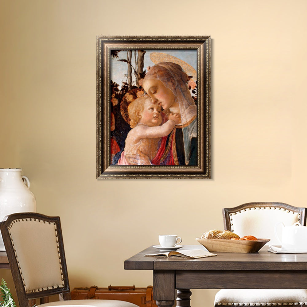 INVIN ART Framed Canvas Art Giclee Print Return of Judith to Bethulia by Sandro Botticelli Wall Art Living Room Home Office Decorations