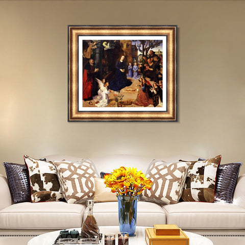 INVIN ART Framed Canvas Art Giclee Print Series#021 by Sandro Botticelli Wall Art Living Room Home Office Decorations