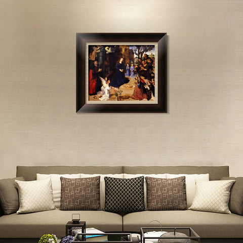 INVIN ART Framed Canvas Art Giclee Print Series#021 by Sandro Botticelli Wall Art Living Room Home Office Decorations