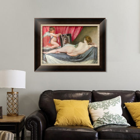 INVIN ART Framed Canvas Art Giclee Print Venus at Her Mirror by Diego Velazquez Wall Art Living Room Home Office Decorations