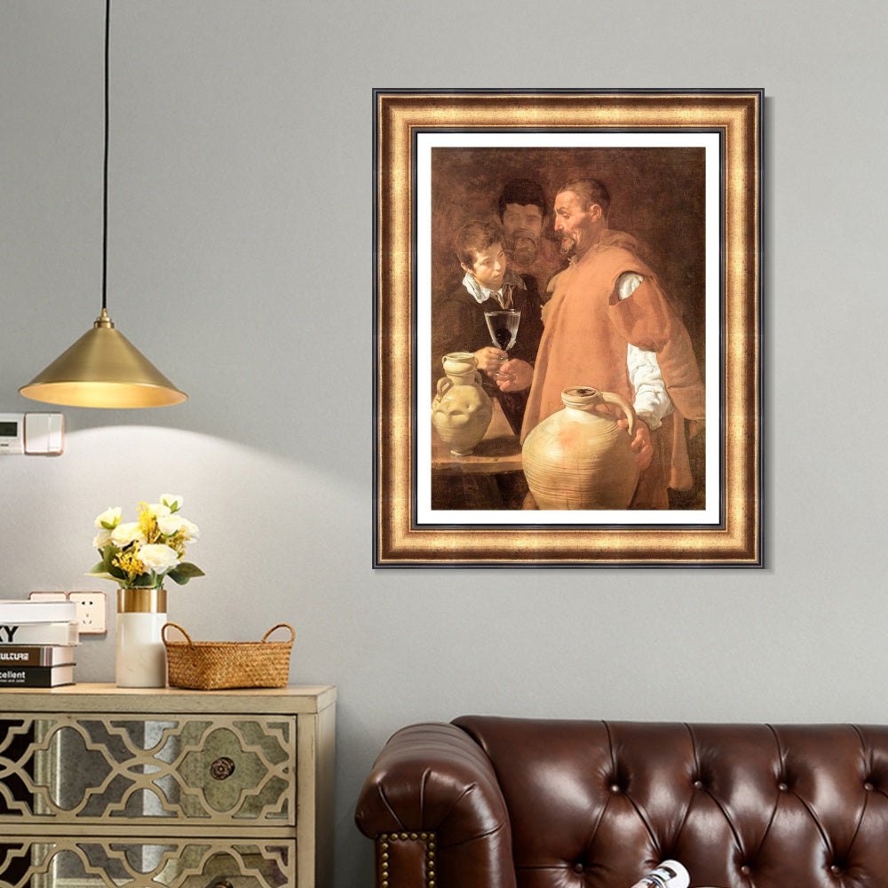 INVIN ART Framed Canvas Art Giclee Print the Waterseller of Seville by Diego Velazquez Wall Art
