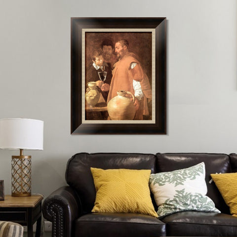 INVIN ART Framed Canvas Art Giclee Print the Waterseller of Seville by Diego Velazquez Wall Art Living Room Home Office Decorations