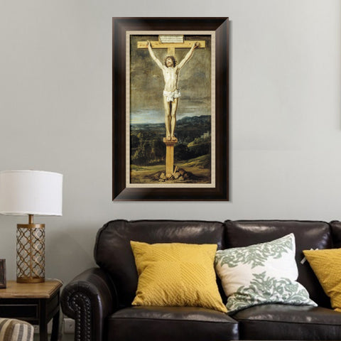 INVIN ART Framed Canvas Art Giclee Print Christ on the Cross by Diego Velazquez Wall Art Living Room Home Office Decorations
